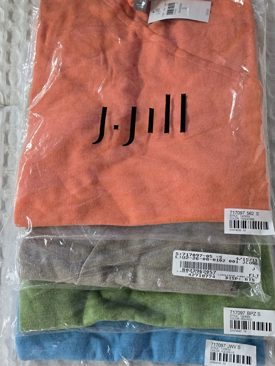 J. Jill Sweaters - (4) J. Jill Ladies Linen-cotton Blend Light Weight Sweater
